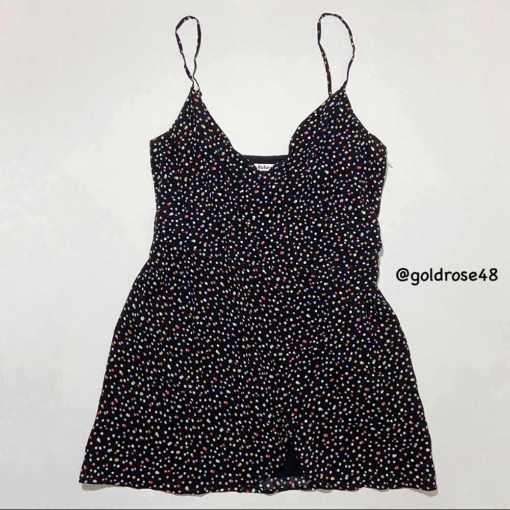 Reformation Troppo mini wrap dress in Confetti
